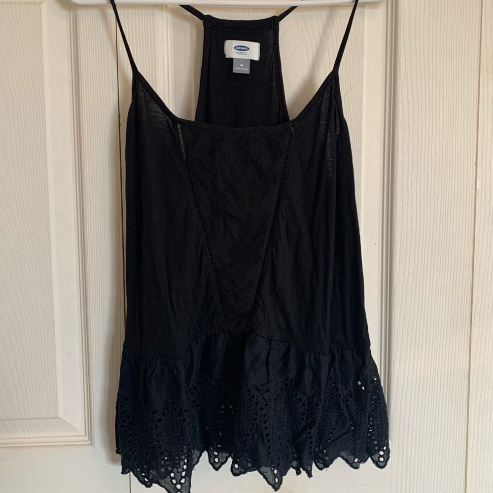Black old navy tank top.